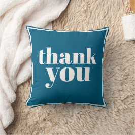Danke Typography minimal blau Kissen