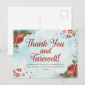 Danke und Abschied Postkarte (Vorne/Hinten)