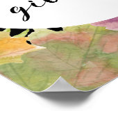 Danke und geben - Blätter Typografie - Poster (Ecke)