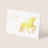 Danke, Unicorn Birthday Folienkarte (Vorderseite)