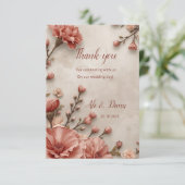 Danke: Unsere Liebe Blüht Dankeskarte (Stehend Vorderseite)