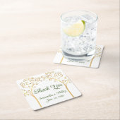 Danke Untersetzer Gastgeschenk Hochzeit Gold (Vor Ort)