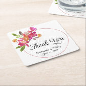 Danke Untersetzer Gastgeschenk Hochzeit grüner Bau (angewinkelt)