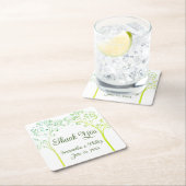 Danke Untersetzer Gastgeschenk Hochzeit grüner Bau (Vor Ort)