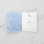 Danke ursprüngliche Aquarell-Libelle im Blau (Innenseite)