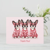 Danke Valentinstag Boston Terrier Dogs (Stehend Vorderseite)