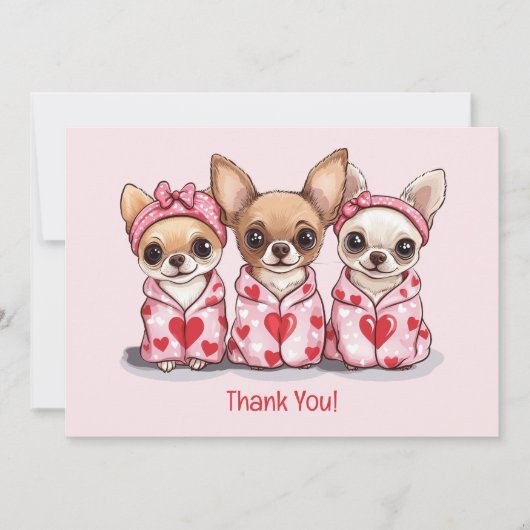 Danke Valentinstag Chihuahua Dogs (Vorderseite)