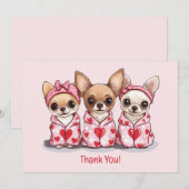 Danke Valentinstag Chihuahua Dogs (Vorne/Hinten)
