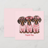 Danke Valentinstag Dackel Hunde (Vorne/Hinten)