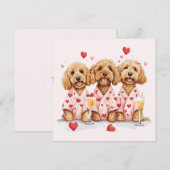 Danke Valentinstag Goldendoodle Hunde (Vorne/Hinten)