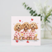 Danke Valentinstag Goldendoodle Hunde (Stehend Vorderseite)