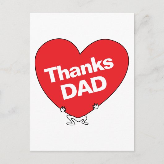 Danke VATER Postkarte (Vorderseite)