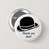 Danke, Vater, schwarzer Hut Button (Vorne & Hinten)