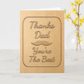 Danke Vater Sie sind die besten Imitate Embossed Karte (Gelbe Blume)