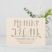 Danke Vegan Einladung (Stehend Vorderseite)