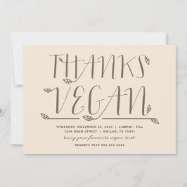 Danke Vegan Einladung