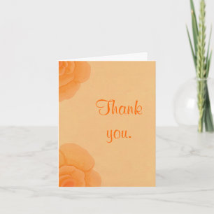 Danke, verblasste orange Rose, Hochzeitsfeiern Mit Dankeskarte