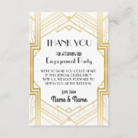 Danke Verlobung Wedding Party Cards der 1920er Jah