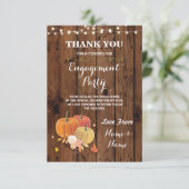Danke, Verlobungs-Hochzeits-Kürbis-Holz zu Dankeskarte (Stehend Vorderseite)