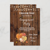 Danke, Verlobungs-Hochzeits-Kürbis-Holz zu Dankeskarte (Vorne/Hinten)