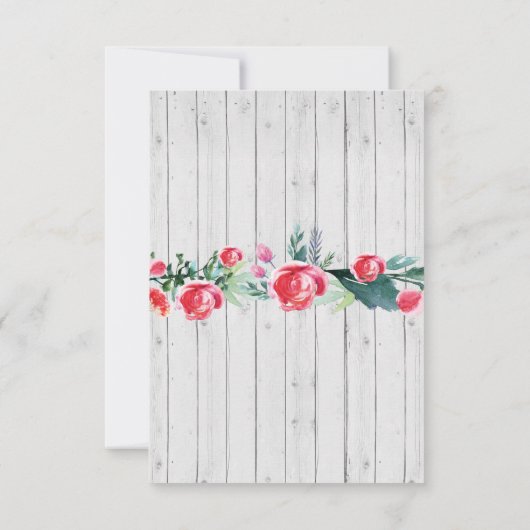 Danke, Verlobungs-Hochzeits-Rote Rosen zu Dankeskarte (Rückseite)