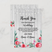 Danke, Verlobungs-Hochzeits-Rote Rosen zu Dankeskarte (Vorne/Hinten)