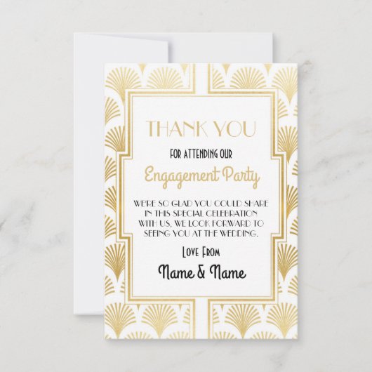 Danke Verlobungs-Hochzeitszwanziger jahre (Vorderseite)