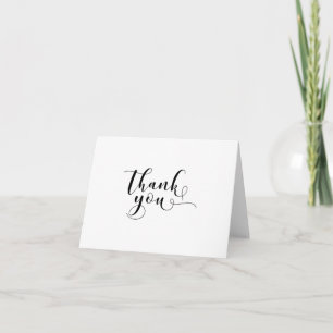"Danke" Verzierte schwarze Skript-Typografie 3 Dankeskarte