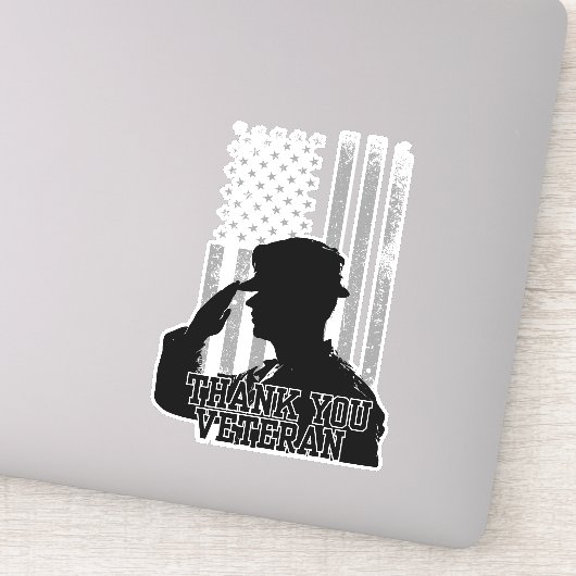 Danke Veteran Aufkleber (Detail)