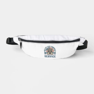 Danke Veteran Patriotische Stiefel Service Shirt_1 Bauchtasche