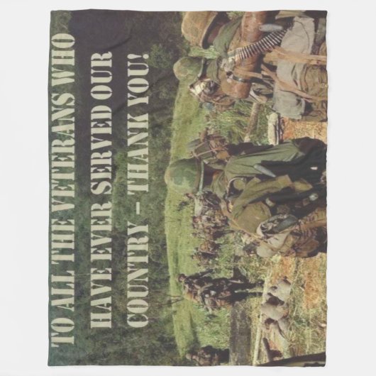 DANKE VETERANE FLEECEDECKE (Vorderseite)