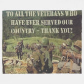 DANKE VETERANE FLEECEDECKE (Vorderseite (Horizontal))