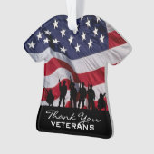 Danke Veterane - Soldat-Silhouette Ornament (Vorderseite)