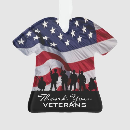 Danke Veterane - Soldat-Silhouette Ornament (Vorderseite)