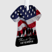 Danke Veterane - Soldat-Silhouette Ornament (Vorderseite)