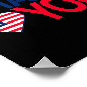 Danke Veteranen 4. Juli - Amerikanische Flagge Poster (Ecke)