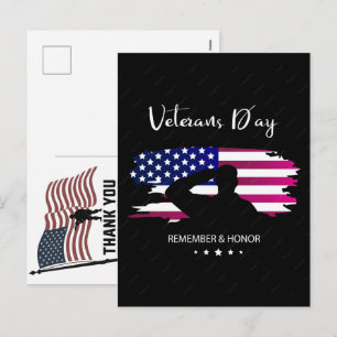 Danke Veteranen Amerikanische Flagge Memorial Day Feiertagspostkarte