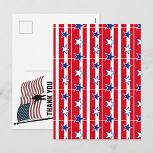 Danke Veteranen Amerikanische Flagge Memorial Day Feiertagspostkarte