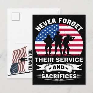 Danke Veteranen Amerikanische Flagge Memorial Day Feiertagspostkarte