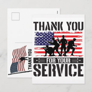Danke Veteranen Amerikanische Flagge Memorial Day Feiertagspostkarte