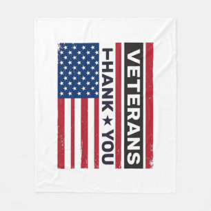 Danke Veteranen Distressed Flagge Vektor Design_1 Fleecedecke