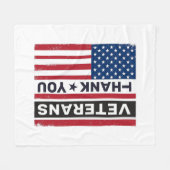 Danke Veteranen Distressed Flagge Vektor Design_1 Fleecedecke (Vorderseite (Horizontal))