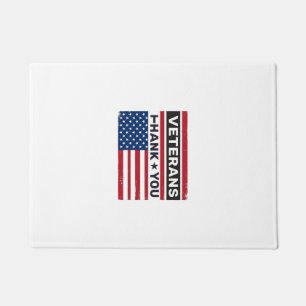 Danke Veteranen Distressed Flagge Vektor Design_1 Fußmatte