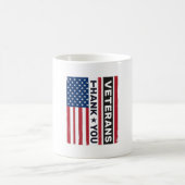 Danke Veteranen Distressed Flagge Vektor Design_1 Kaffeetasse (Mittel)
