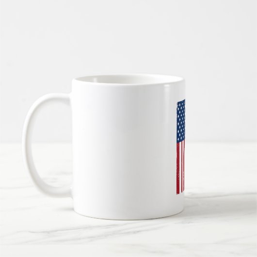 Danke Veteranen Distressed Flagge Vektor Design_1 Kaffeetasse (Links)