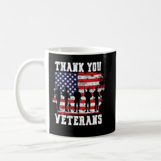 Danke Veteranen für den Veteranen-Tag Kaffeetasse (Links)