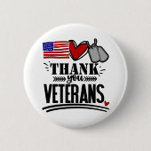 Danke-Veteranen-Knopf Button (Vorderseite)