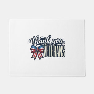 Danke Veteranen Patriotisches Band Vintage-Shirt_ Fußmatte