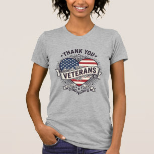 Danke Veteranen Patriotisches Herz Vektor Design_1 T-Shirt