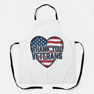 Danke Veteranen Patriotisches Herz Vintage-Design_ Schürze
